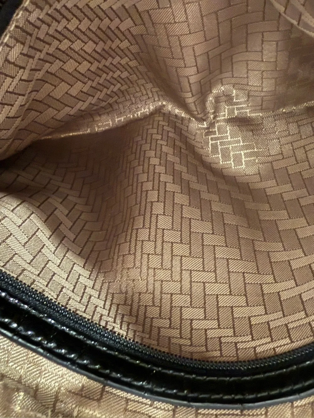 Beautiful Cole Haan Black Patent Leather Crocodile Embossed Hobo Shoulder Bag